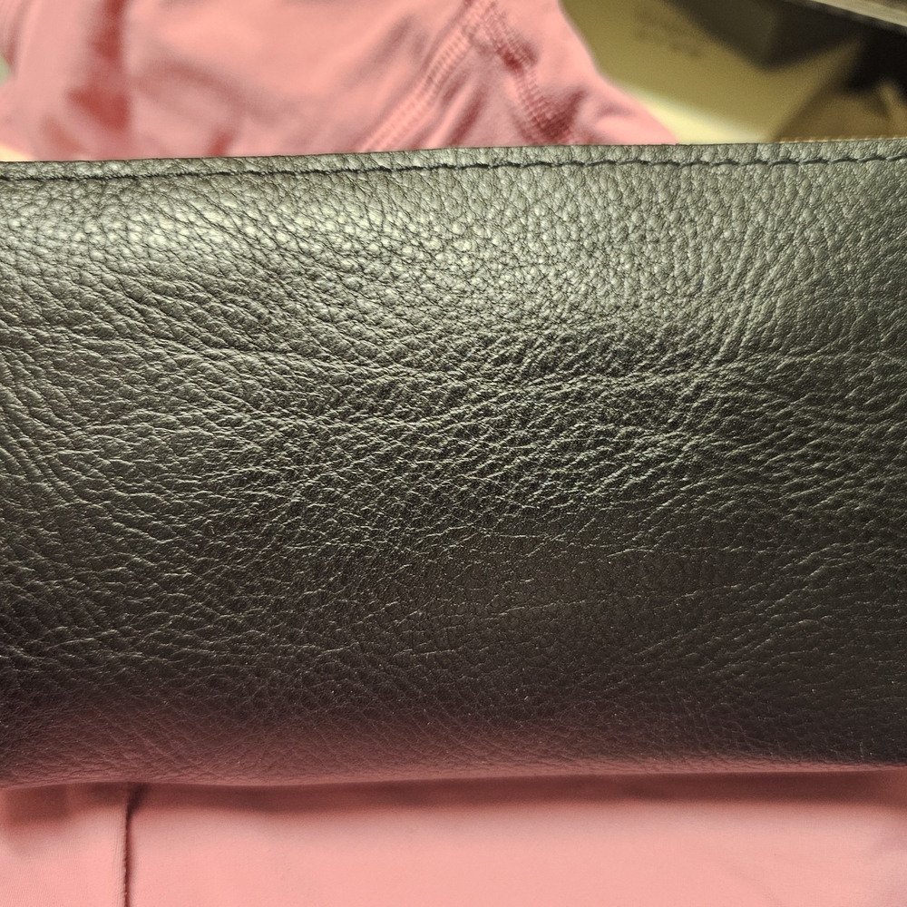 NWOT Portland Leather Black Leather Utility Bag